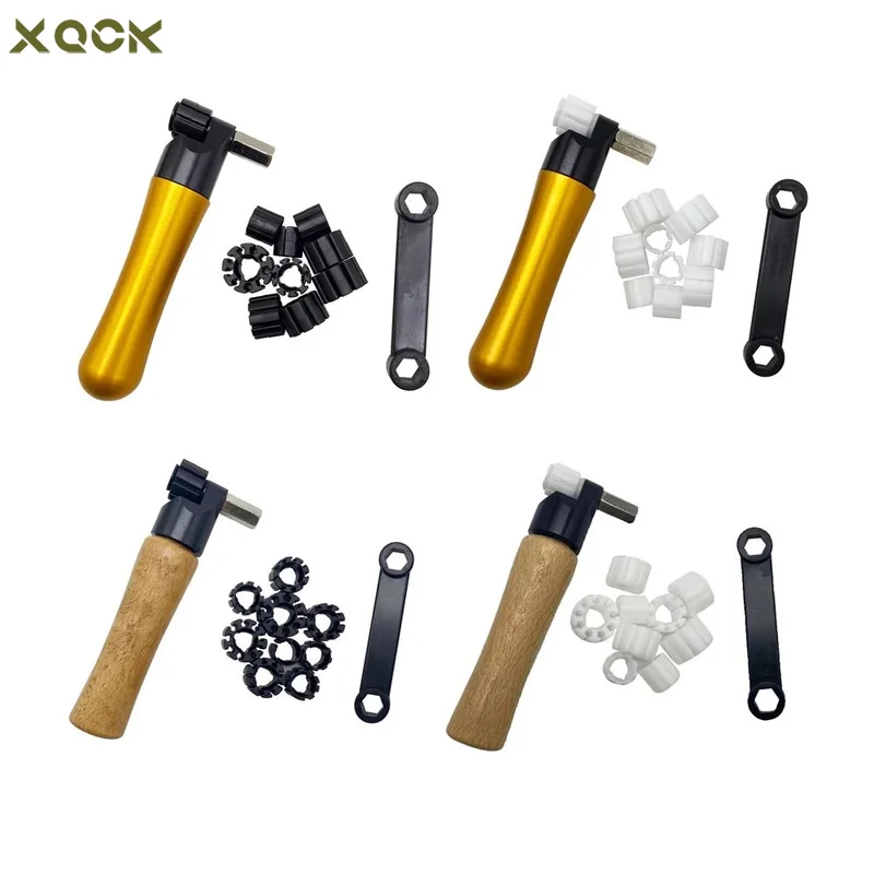 Ring Setter Clamp with 9 Dies Aluminium Wooden Handle Diamond Stone Setting Tool Jewellery Processing Kit Jewelry Tools