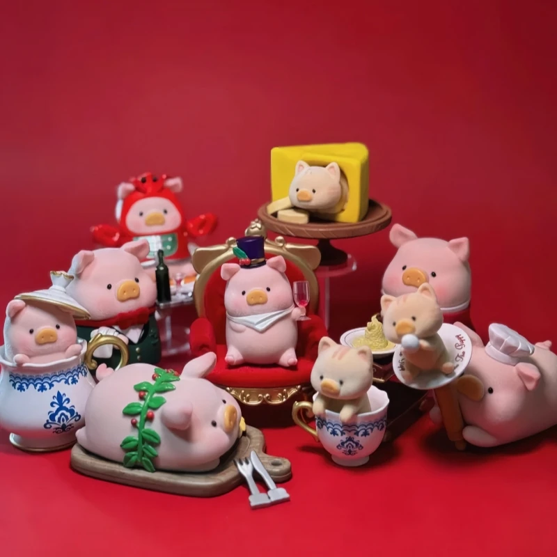 In Stock LuLu Pig Five-star Restaurant Series Blind Box Cute Pig Anime Figure Surprise Bag Model Action Figure Toys Xmas Gifts