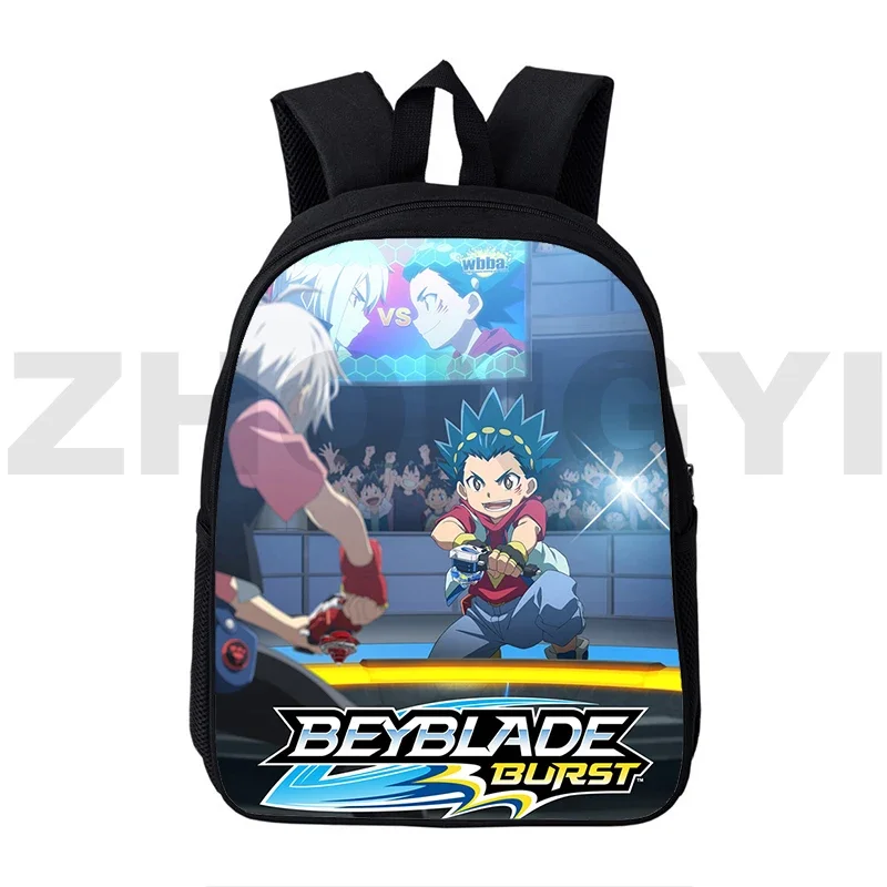 Japanese Style Beyblade Burst 3D Backpack Boys Canvas Sport Bookbag Anime School Bags for Girls 12/16 Inch Rucksack Kindergarten