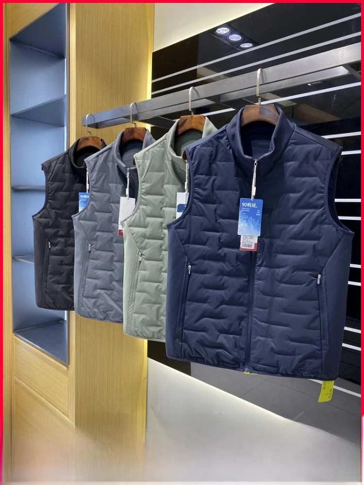 

Высококачественный легкий американский жилет наклеенном пуху Du Feather, теплая изоляционная полиэфирная ткань, молодежная верхняя одежда Faion