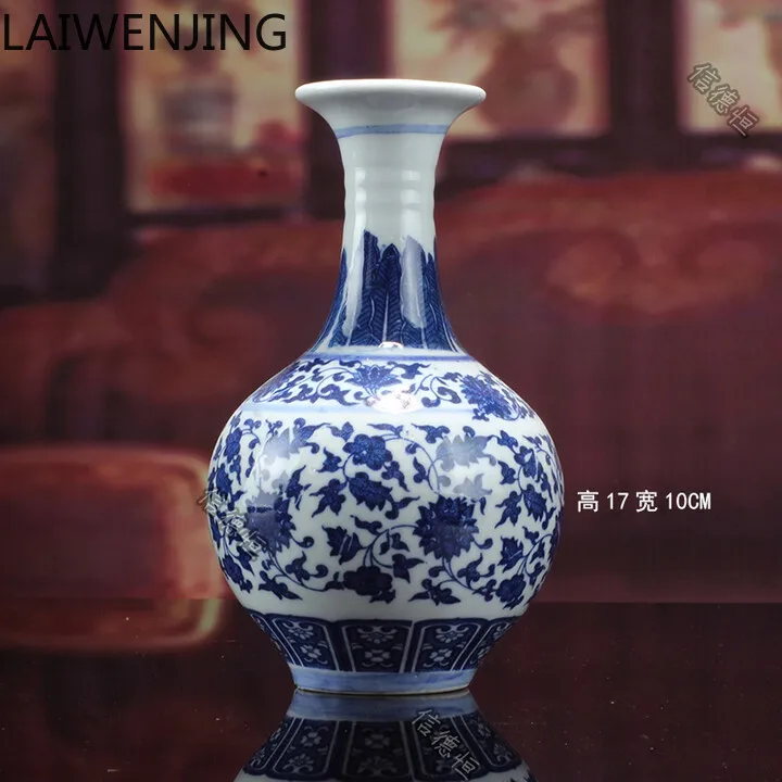 

SGF ornament study decoration antique mini blue and white porcelain small vase