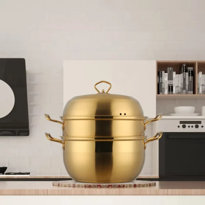 

Stainless steel multi-layer soup steamer cooking/dumpling steamer with lid