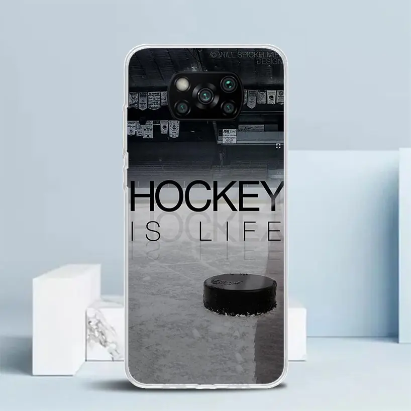 Ice Hockey Rink Sport Silicon Call Phone Case For Xiaomi Poco X3 Nfc X5 X6 F6 F5 Pro M5S M5 X4 F4 GT M4 M3 F3 F2 F1 M2 Cover X3 