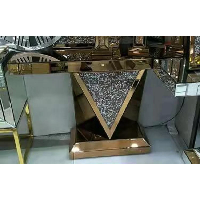 mirrored furniture console table crush diamond for living room