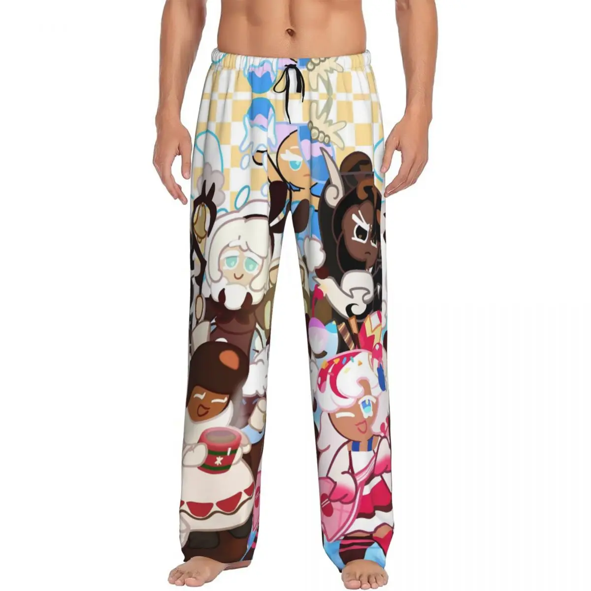 

Custom Men C-Cookie Run Kingdom Pajama Pants Printed Game Cartoon Sleep Sleepwear Bottoms with Pockets