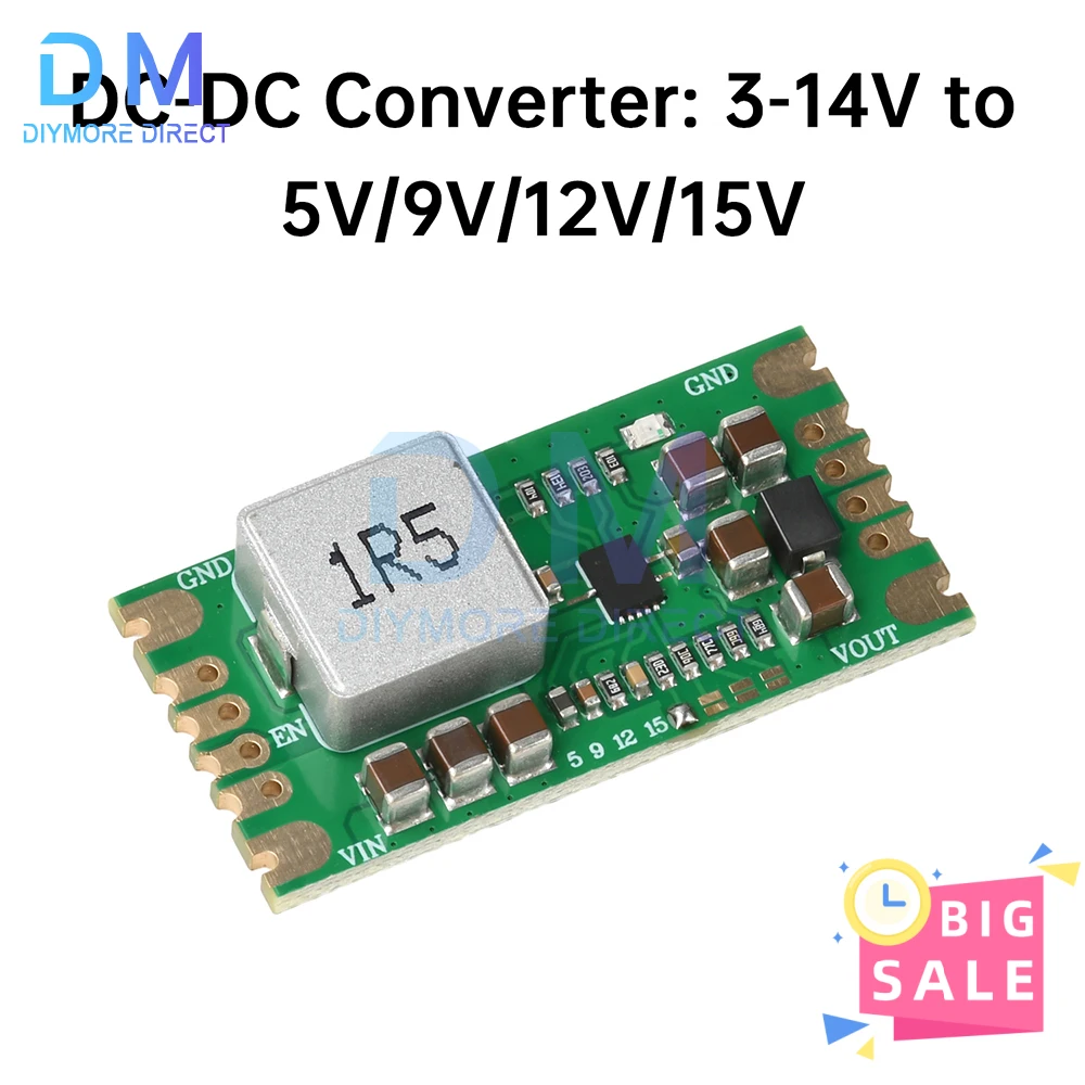 DC-DC Step up Module 3-14V to 5V/9V/12V/15V MP3429 Boost Power Module Lithium Battery Boost Module 21A
