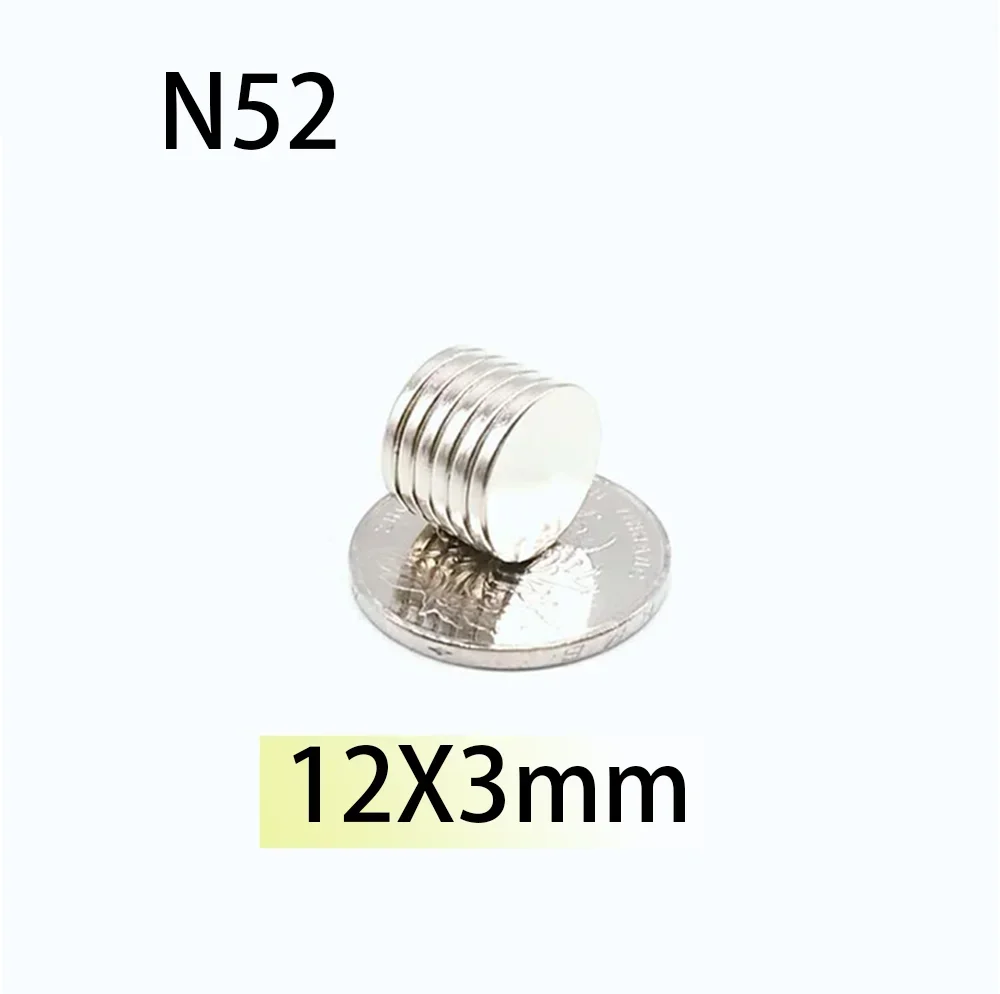 N52 12x3 Magnet  Superpower 12*3mm Strong  Neodymium Magnets Nickle Coating Search Magnetic Fridge  Motor Generator Customised