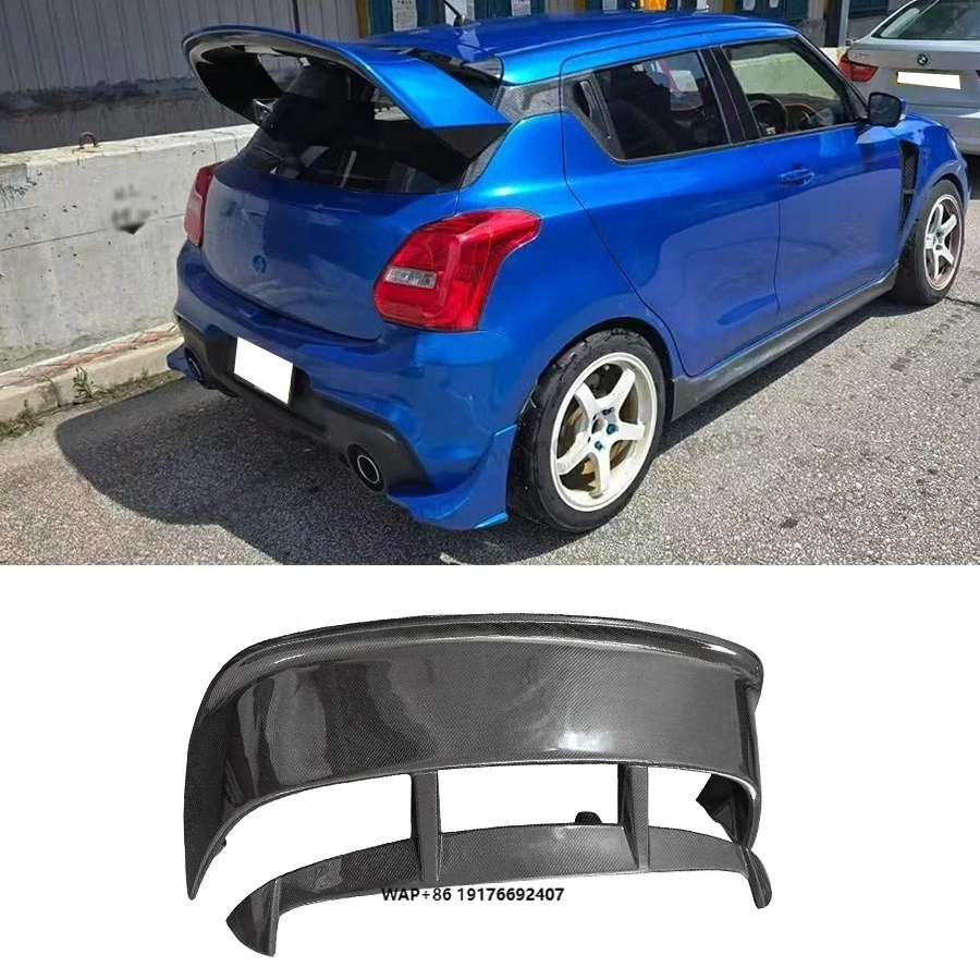 

ForSuzuki Swift Sport ZC33S 2018-2021 Upgraded SWK Style Carbon Fiber Rear Wing Hatchback Trunk Spoiler Wing Car Parts