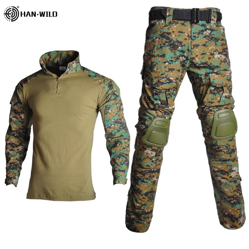 

Tactical Waterproof Sport Clothing Outdoors Training Camo Long-sleeve Shirt Softair Paintball Work Pants Combat Cargo Suits