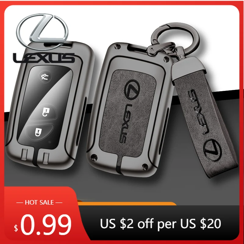 

Interior Stickers Leather Car Metal Key Case Cover For Lexus CT200H GX400 GX460 IS250 IS300C RX270 ES240 ES350 LS460 GS300 450h