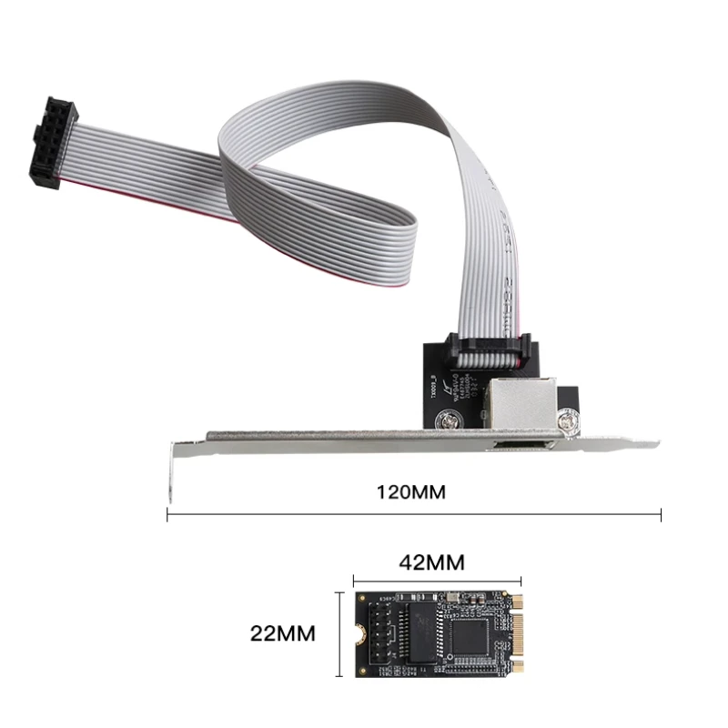 M. 2 (B-Key/M-Key) a tarjeta de red de 1000Mbps computadora de escritorio chip I210AT