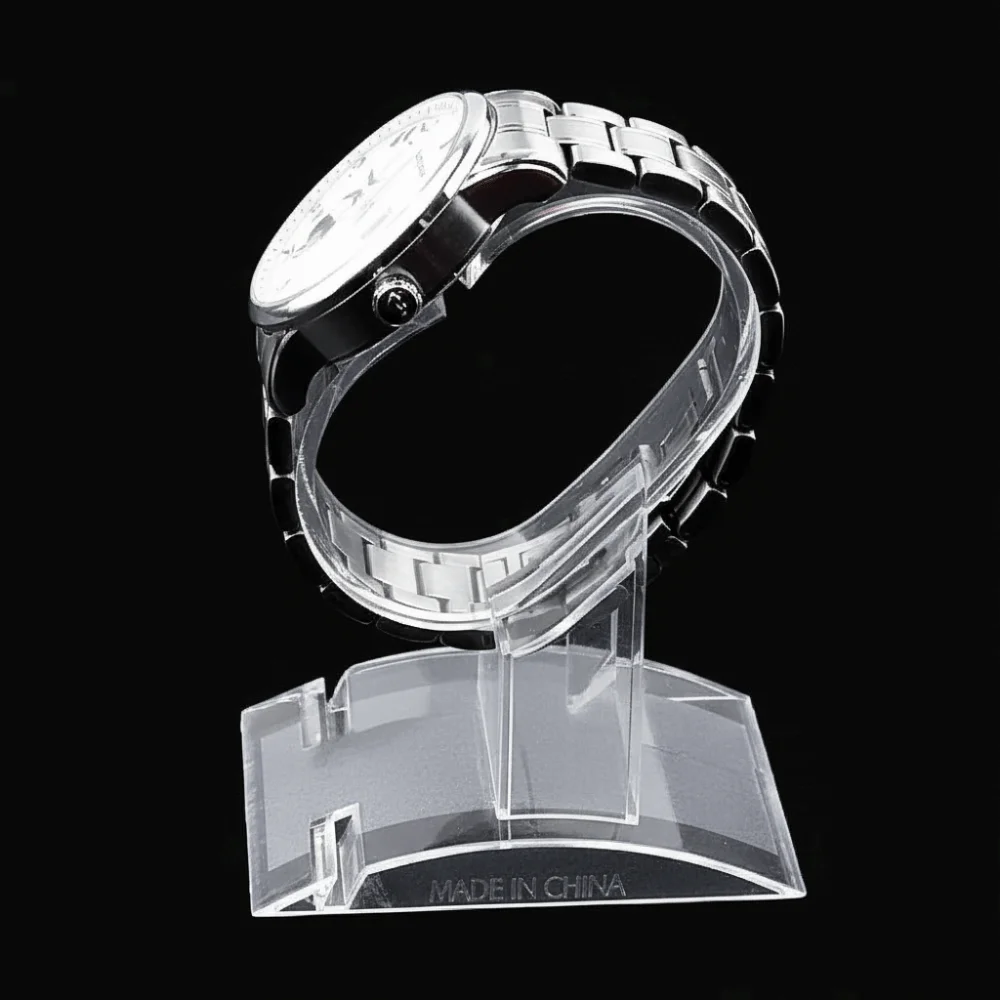 Practical Clear Watch Rack Plastic C-type Watch Display Stand Bangle Cuff Bracelet Organizer