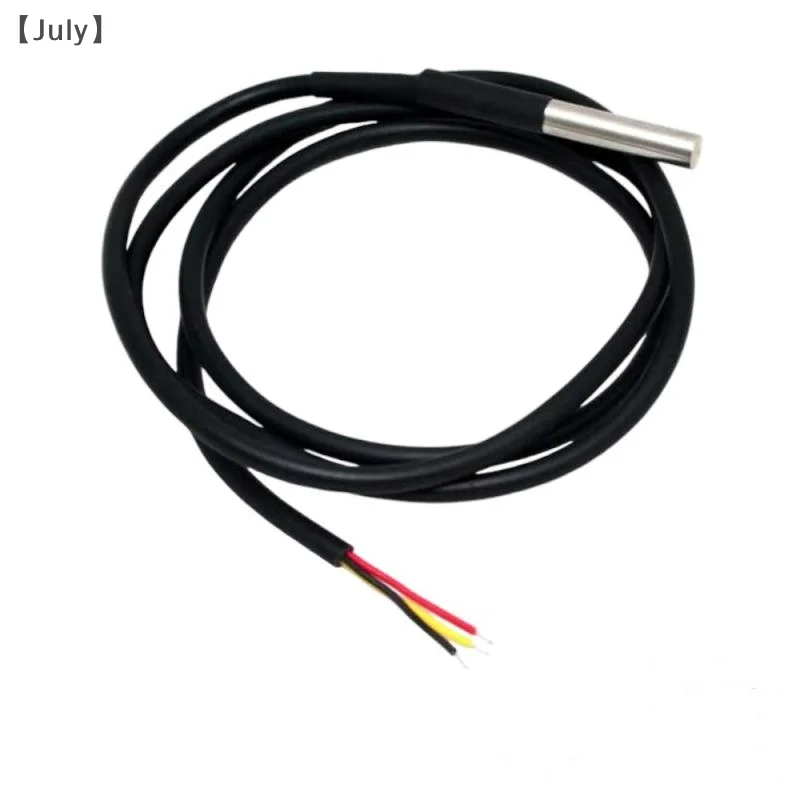 DS18B20 Cable de Sensor Digital impermeable a prueba de humedad a prueba de herrumbre 100Cm adaptador de Terminal de sonda de acero inoxidable