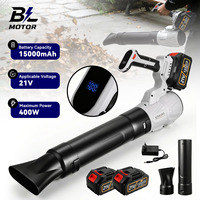 21V 400W Cordless Garden Blower High Capacity 15000mAh Battery Lightweight Design Adjustable Power Pure Copper Motor Air Blower