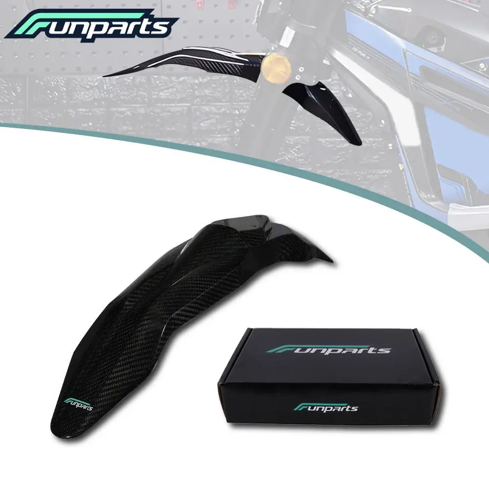 Funparts Front Fender Mudguard Motorcycle Accessories Carbon Fiber Cover For Talaria Sting MX3 MX4 MX5 Electric Bike Motocross