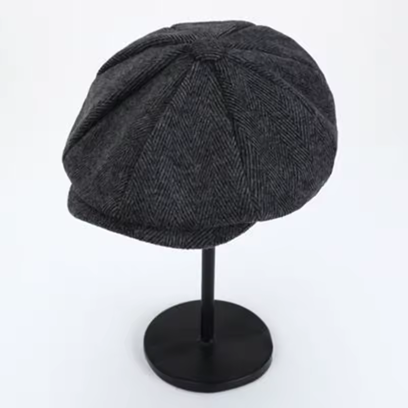 Retro Newsboy Caps Men Octagonal Hats British Painters Hats Autumn Winter Berets Herringbone Flat Caps Hip Hop Berets gorras - Image 9