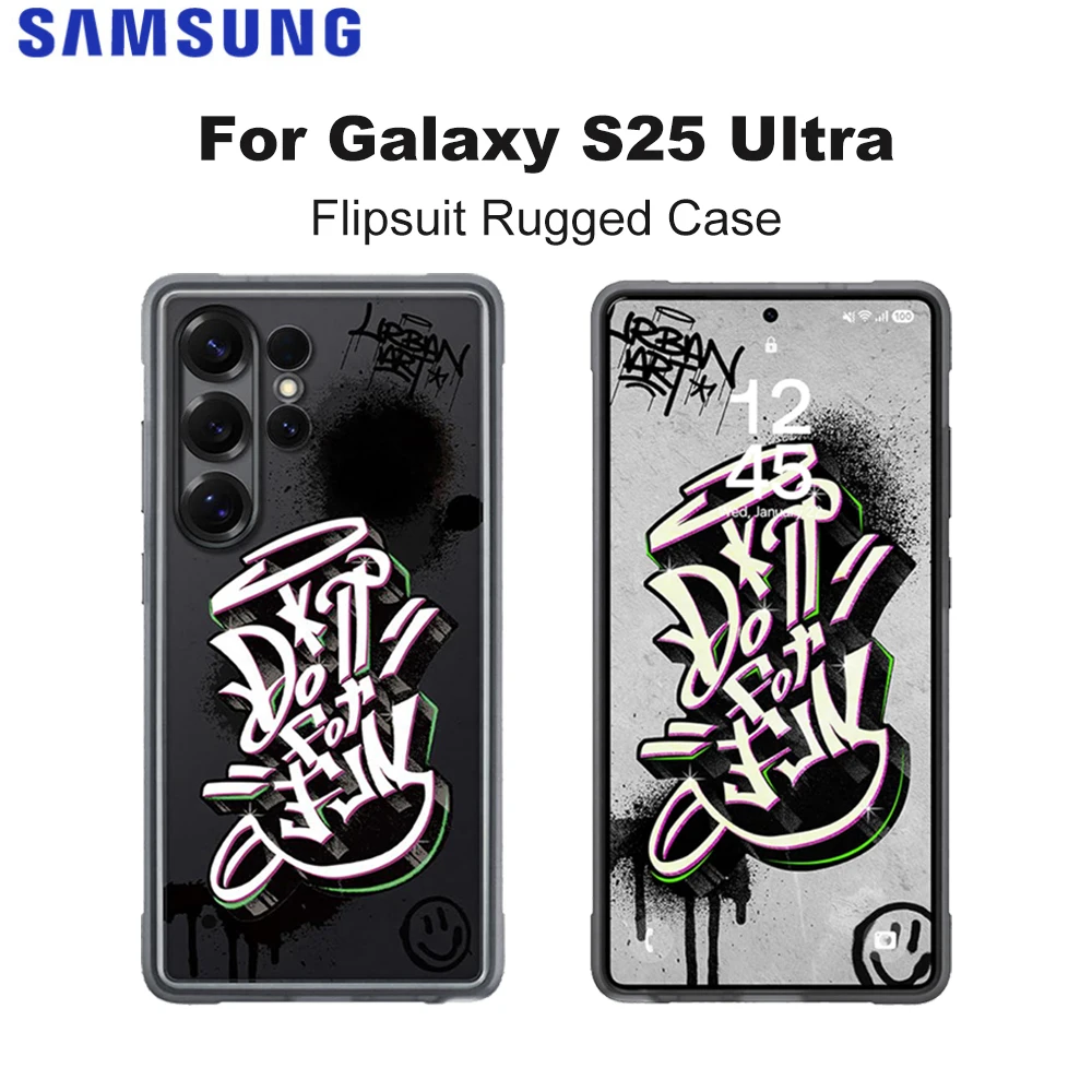 

Original Samsung Galaxy S25 Ultra Flipsuit Rugged Phone Case Included Interactive Card Syncs with Screen
