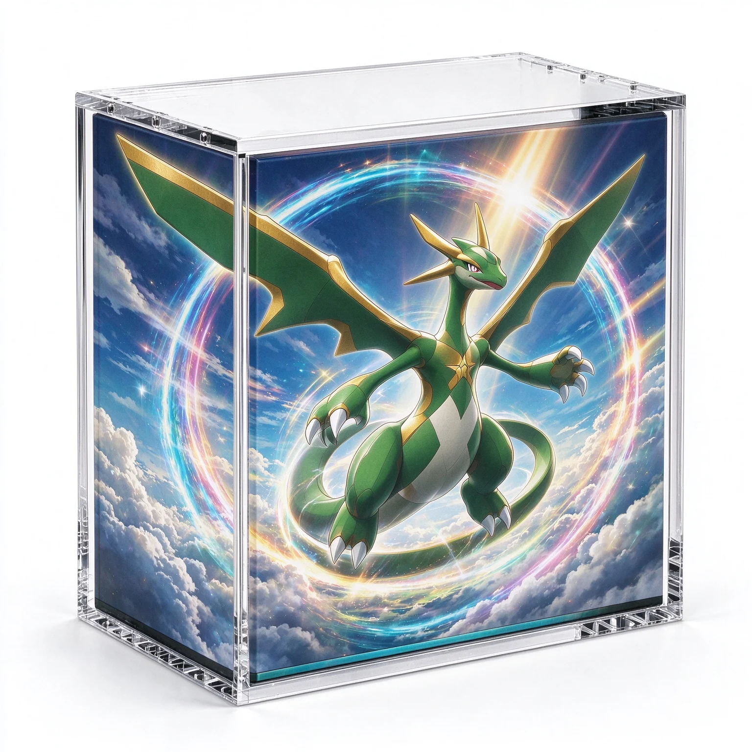 5mm Acrylic ETB Protector Case with Removable Magnetic Top Lid Clear Display Box for Sealed Collectible Packaging