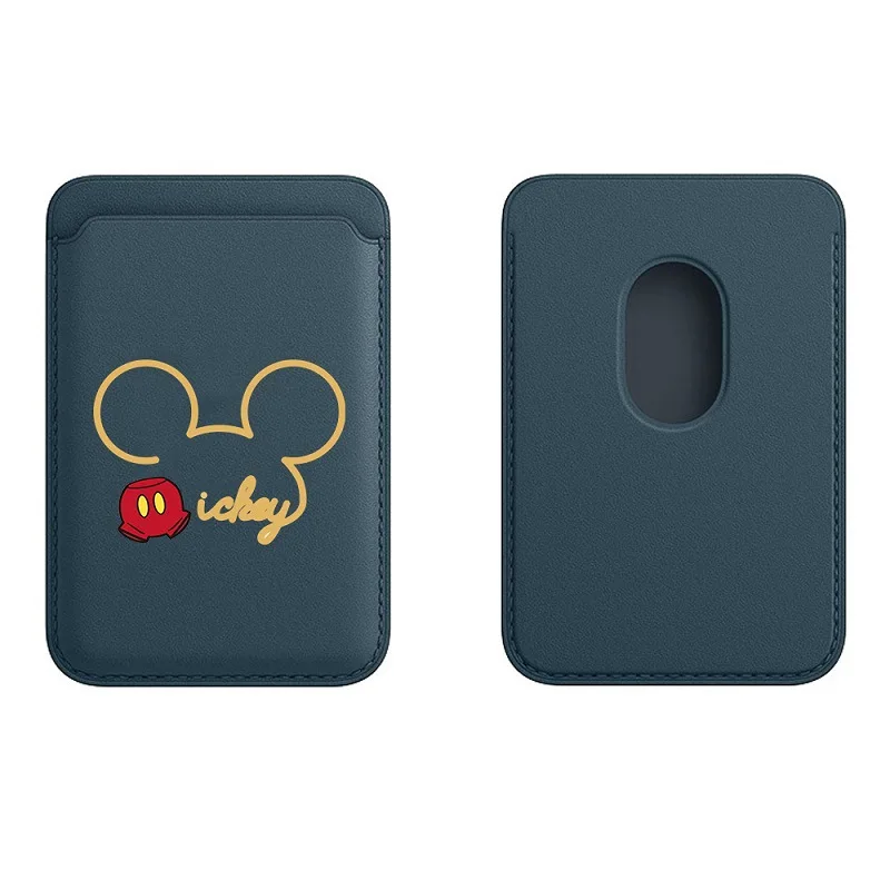 Disney Mickey Minnie Leather Wallet Case for IPhone 15 14 13 12 Pro Max Magsafe Magnetic Card Holder Phone Bag Cover Accessories