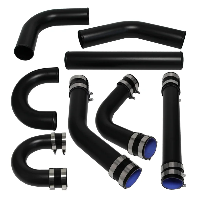 

3'' 76mm Universal Turbo Boost Intercooler Pipe Kit 8PCS Aluminum Piping Kit