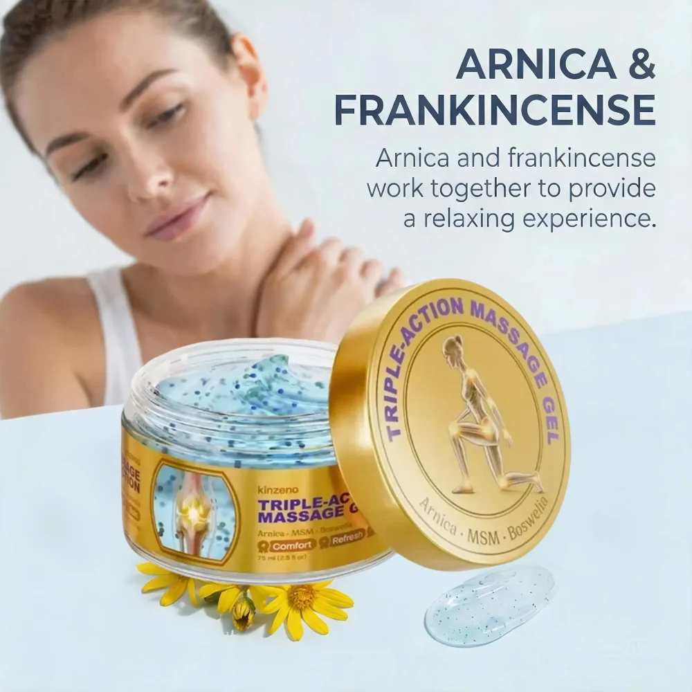 Arnica MSM Boswellia Triple‑Action Massage Gel 75ml Cooling Soothing Refreshing Body Ointment for Massage External Body Care