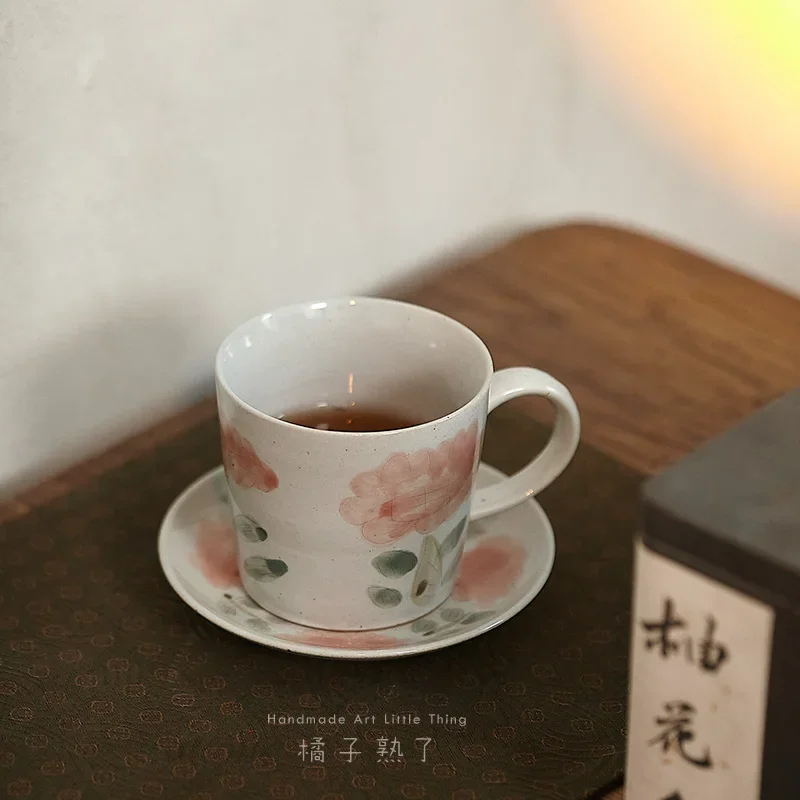 

Aesthetic Coffee Cups And Saucers With Handle Aftermoon Tea Cups Set Porcelain Creative Filizanki Do Kawy Coffee Accessories