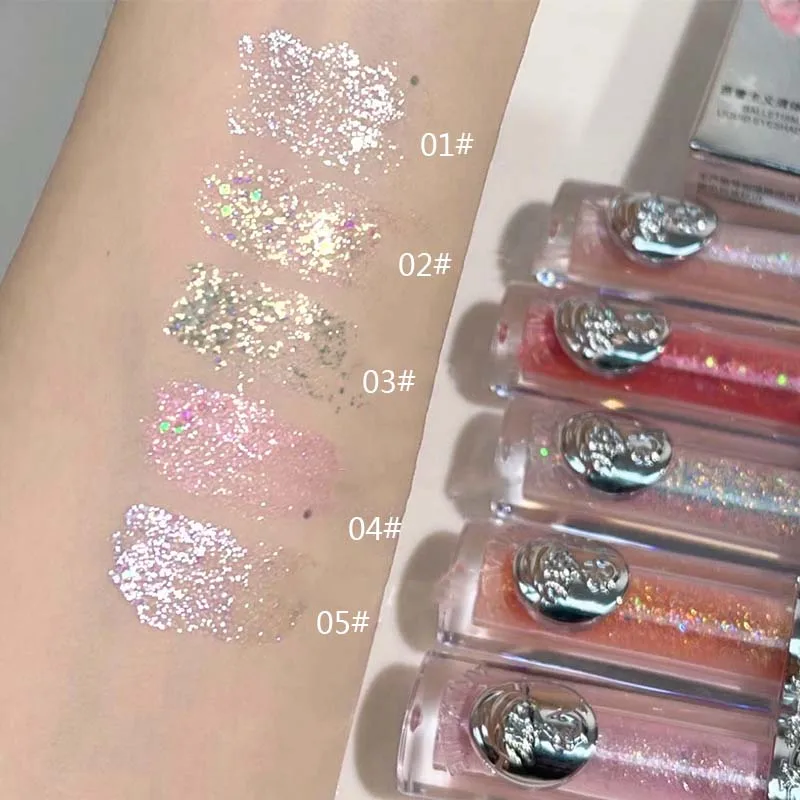 อายแชโดว์เนื้อลิควิดประกายมุก ชิมเมอร์ละเอียดระยิบระยับ ประกายวิ้งค์ อายแชโดว์ไฮไลท์เตอร์ อเนกประสงค์ สำหรับแต่งหน้า