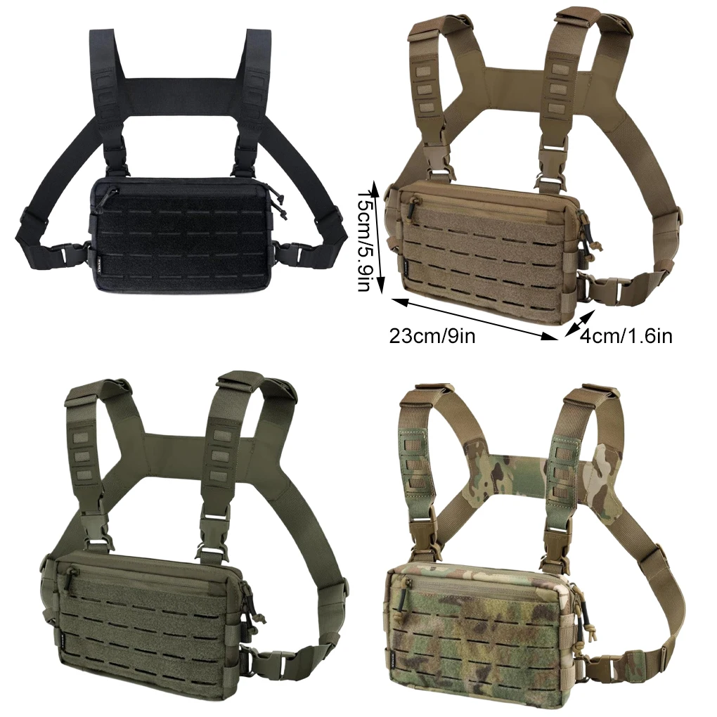 New Men Outdoor Travel Vest Tactical Chest Multifunct Bag Backpack Camping Recon Kit Bag Vest Front Pouch  Hunting Fishing Pack image 6