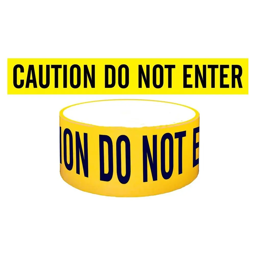 Yellow Caution Tape Roll Do Not Enter, Halloween Caution Tape Safety Barrier Hazard Warning Barricade Tape for Danger/Hazardous