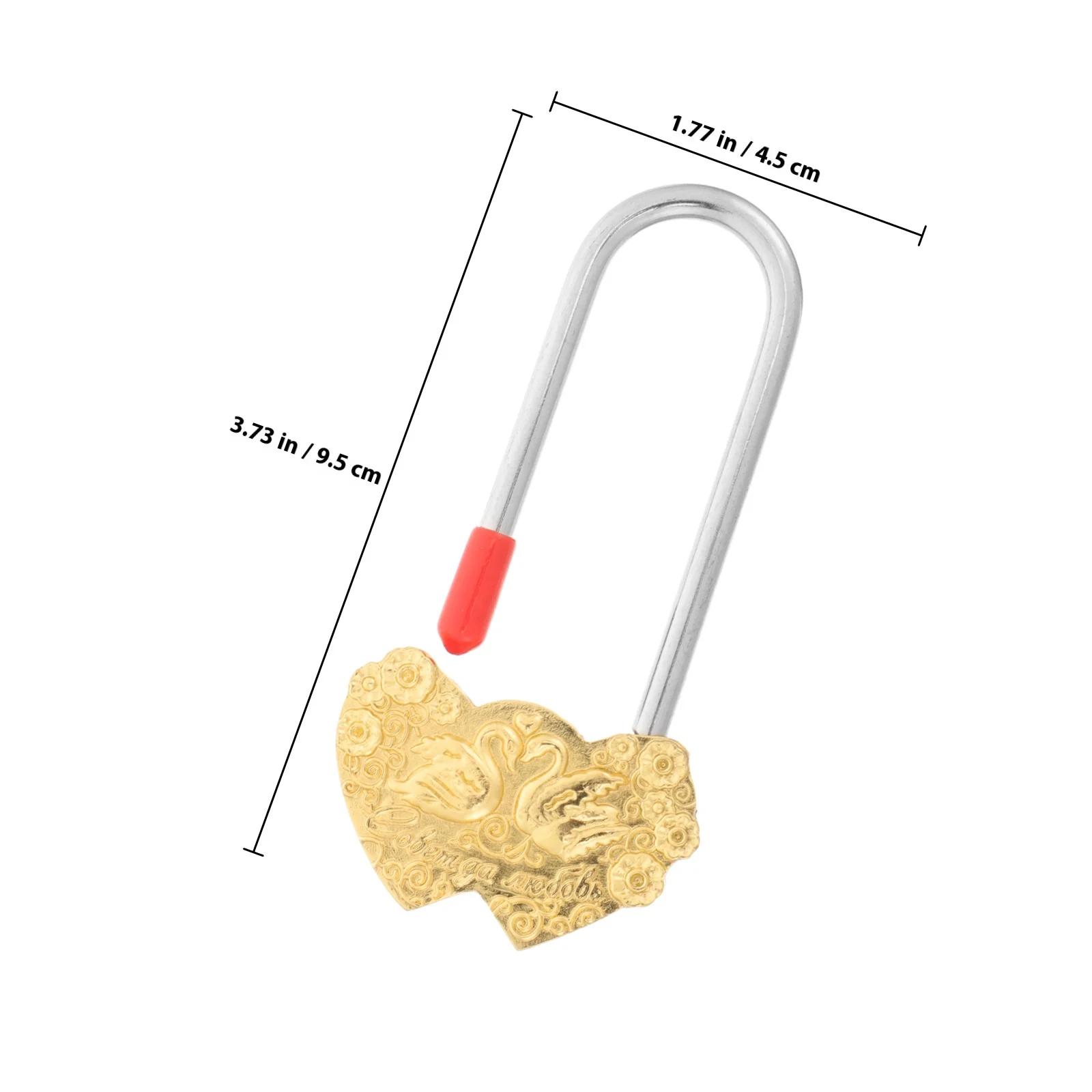 قفل معدني بنمط بجعة عتيقة قفل رغبات مزخرف لعشاق الزفاف والذكرى السفر قفل معدني محمول #6