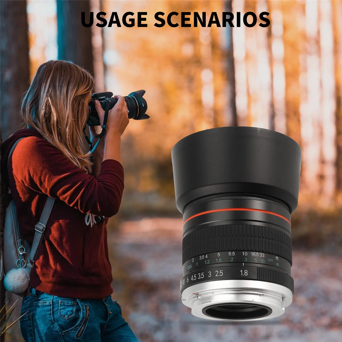 

B47C 85mm F1.8 Camera Lens for Canon F1.8 Large Aperture Fixed Focus Portrait Macro Pure Manual Focus SLR Camera Lens
