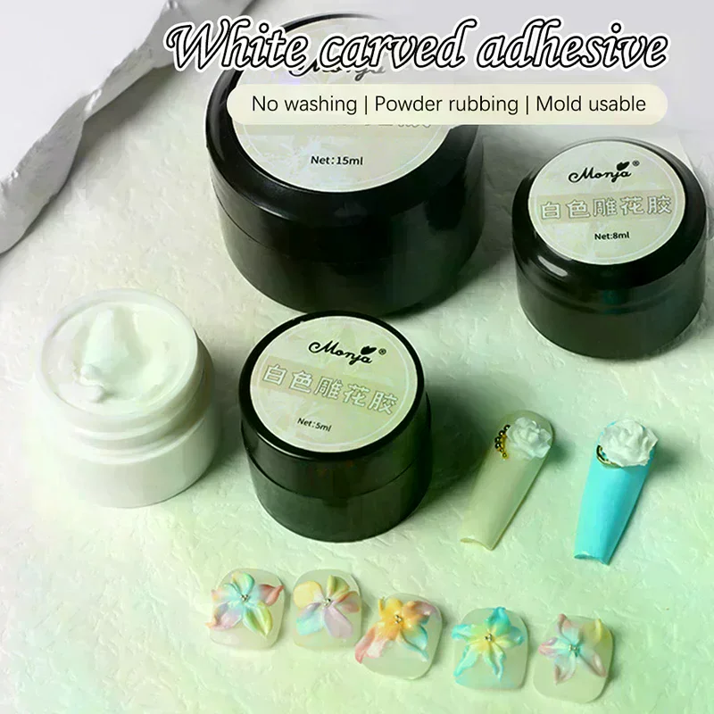 5/8/15ml Strong Nail Glue No-Wipe Gel For Rhinestone&Gem Jewelry Adhesive Tools UV Patch Adhesive Bond Modelling Glue Gel