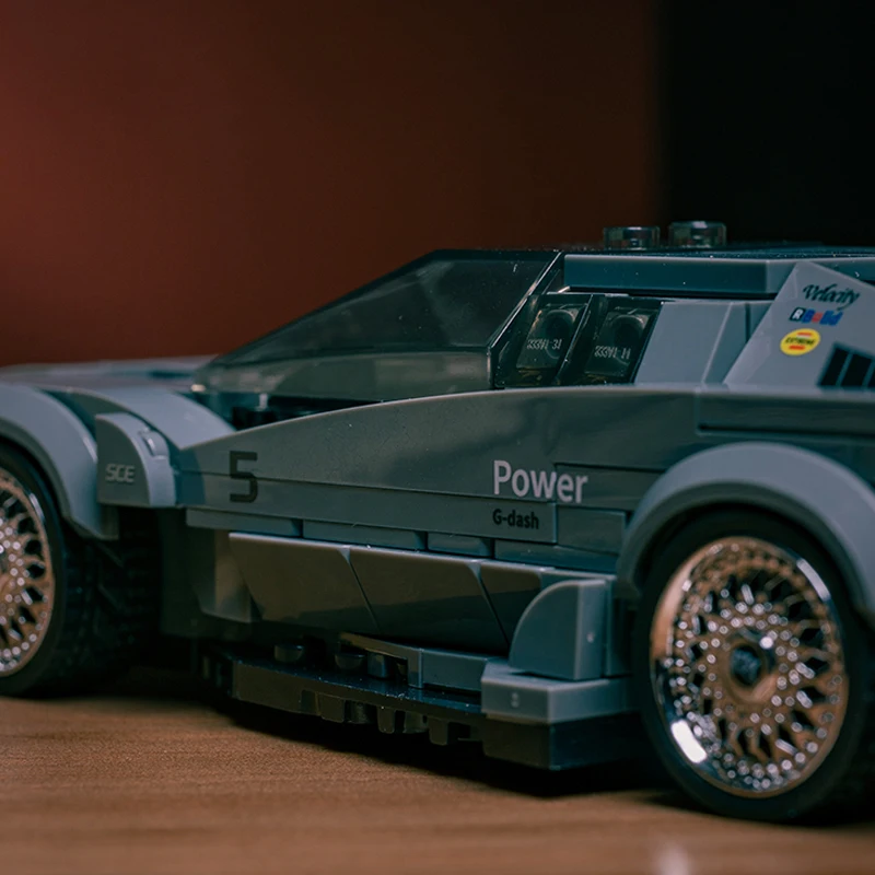 M1 Retro Sportwagen Bouwsteen Creatief assemblagemodel ornamenten Container DISPLAY BOX Speelgoedjongenscadeau