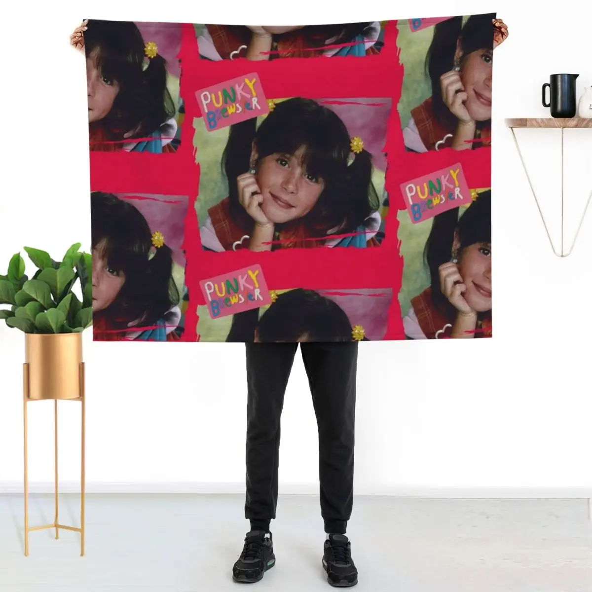 I love the 80s - Retro Throwback Little Punky Brewster Tribute Throw Blanket Stuffeds Sofa Quilt Blankets