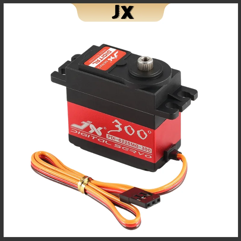 JX PDI-6225MG 25kg Metal Gear Brushless Motor Digital Servo 300 Degrees RC Car High Torque Servo For Racing RC Car Parts