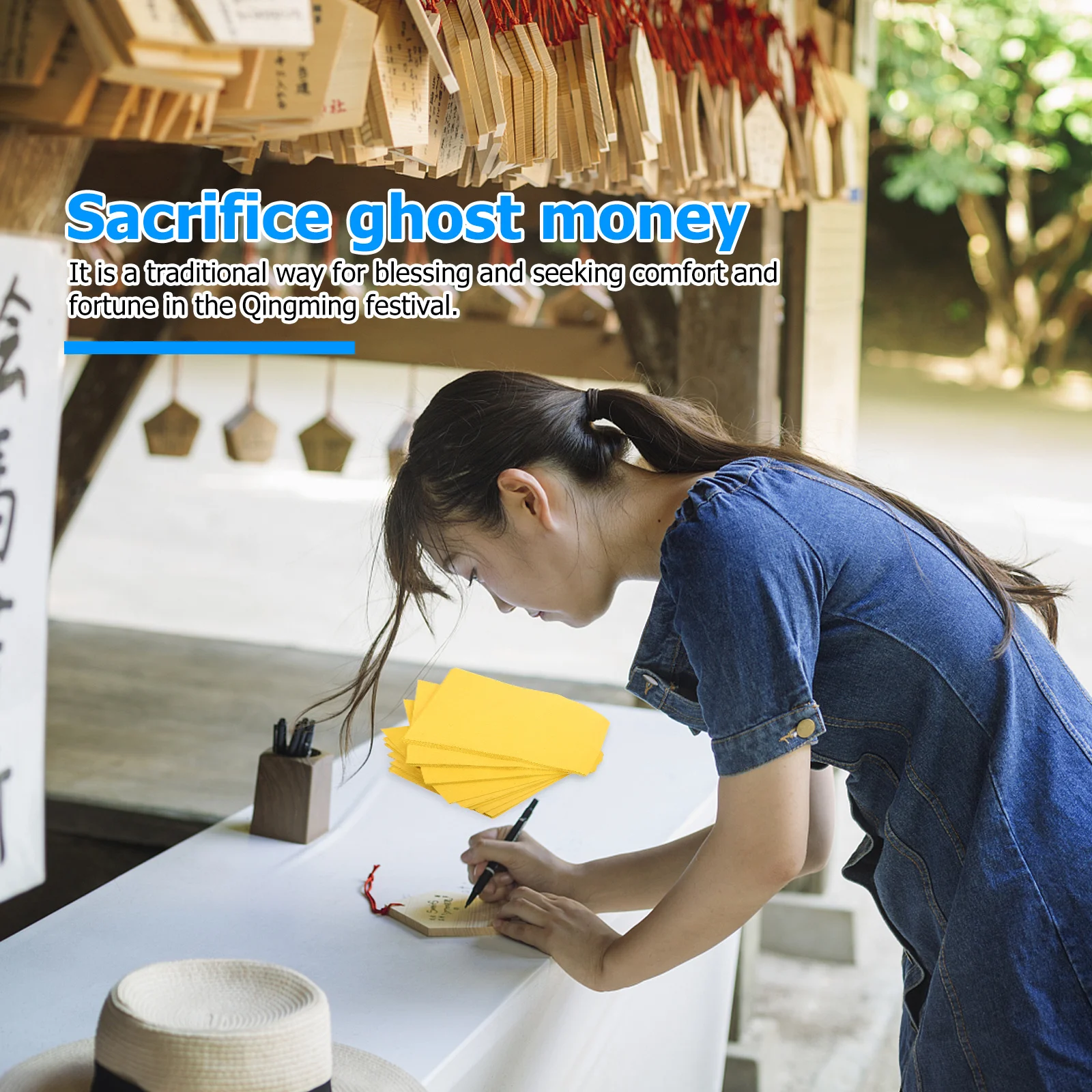 

500Pcs Ancestor Sacrifice Paper Money for Burning Worship Ancestor Bless Money Funeral Qingming Festival Sacrificing Supplies