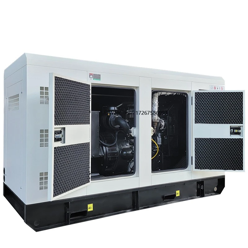 

Бесшумный генератор 50 кВт, 62,5 кВА, 50 Гц, 3 фазы, с увеличенным топливным баком, для промышленного использования