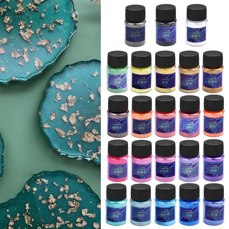 Kit Pigmento Resina Epóxi Vela Dye Pearlescent Pó Define DIY Epoxy Resin Mold Jóias Fazendo Corante Corante Sabão Vela Pigmento