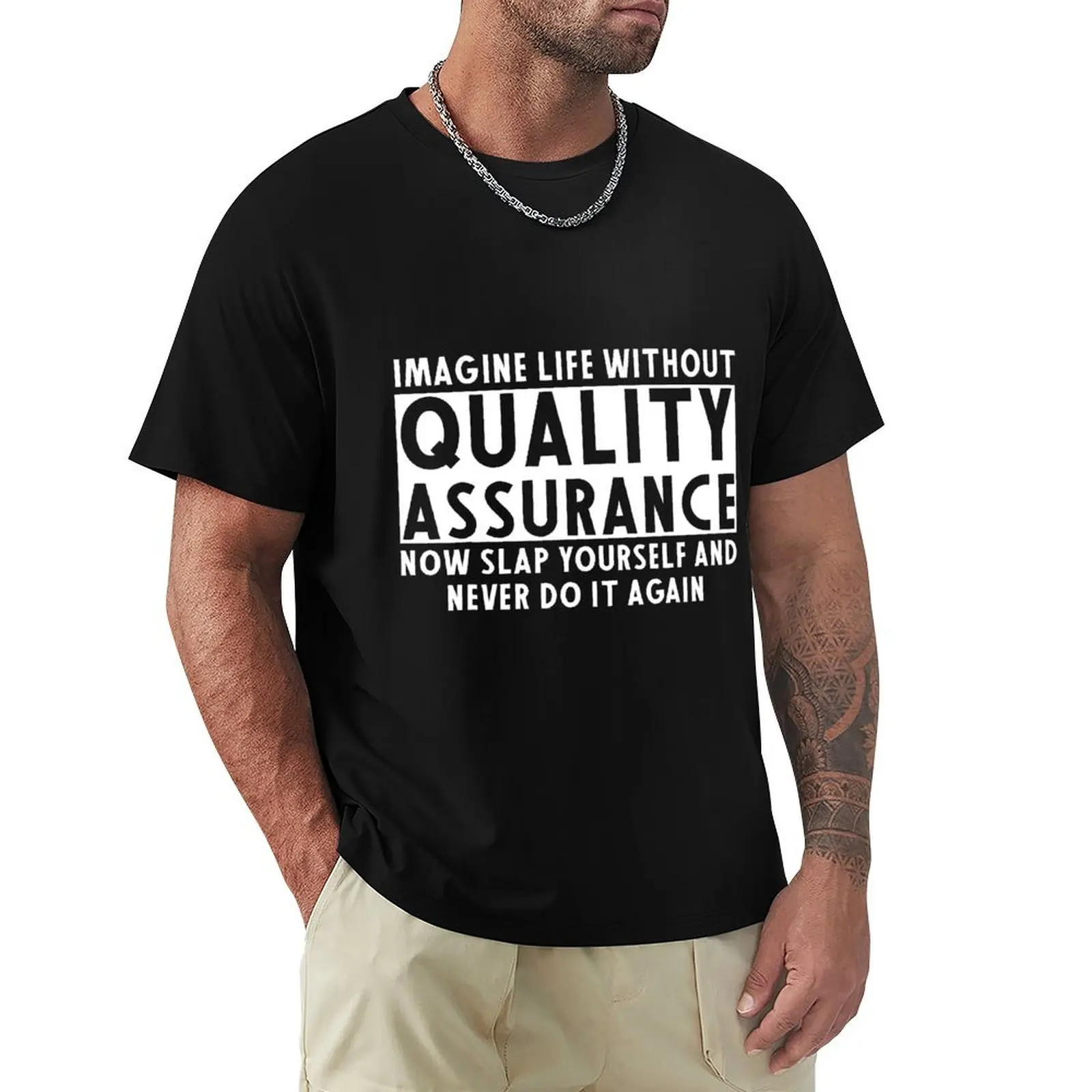 

Quality Assurance Apparel Funny Amazing Assurances Design T-Shirt Plus Size Quick Dry Sports Tee