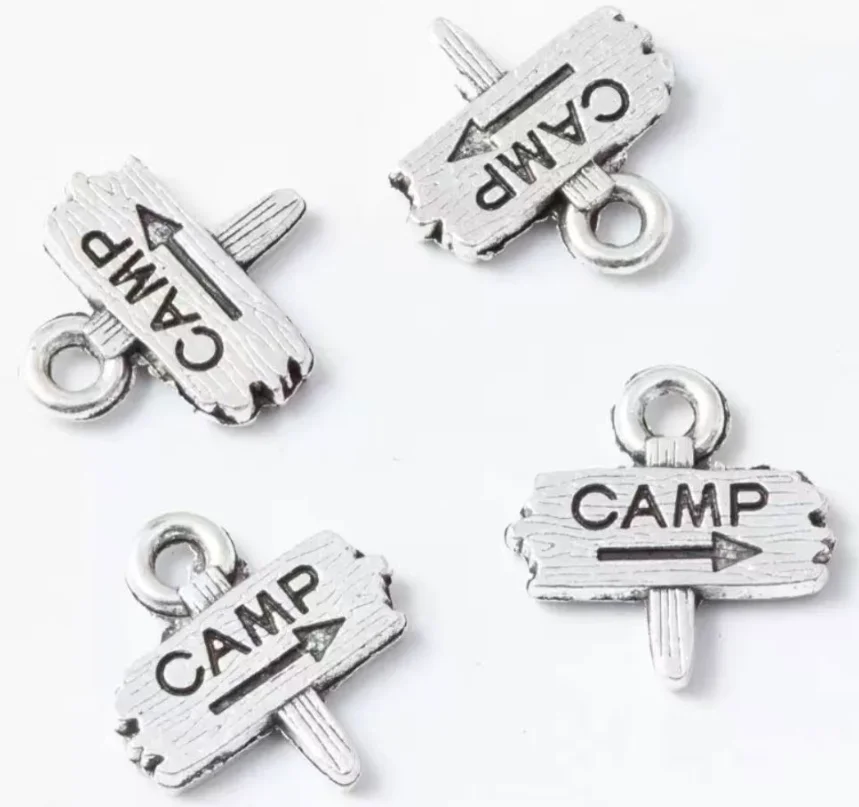 

30pcs 12x13mm Tibetan silver camping signs pendants for handmade finmdings Zinc alloy metal HW3672
