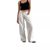 Low Waist Straight Leg Wide Leg Women's Jeans American Retro Washed Denim Pants Autumn New Street Style Female Trousers