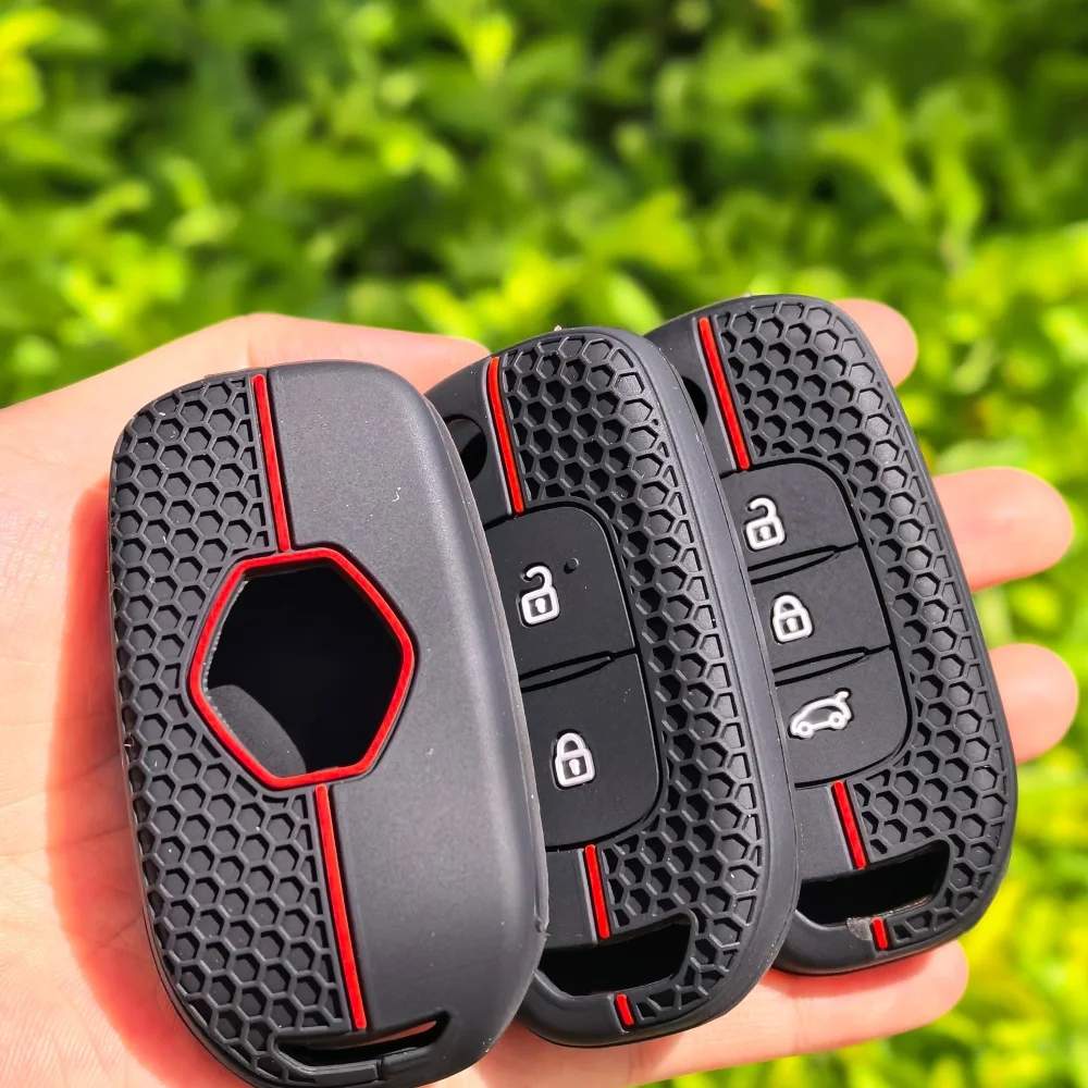 

2/3 Buttons Silicone Key Case Cover Shell Holder For Renault Clio Modus Clio Dacia Sandero Logan Duster Dokker 2021 2020 2019