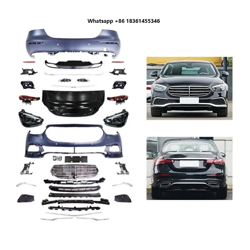 For E-Class New Non Destructive Installation Front Rear Bumpers 2016-2018 W213 Bolt-On Upgrade