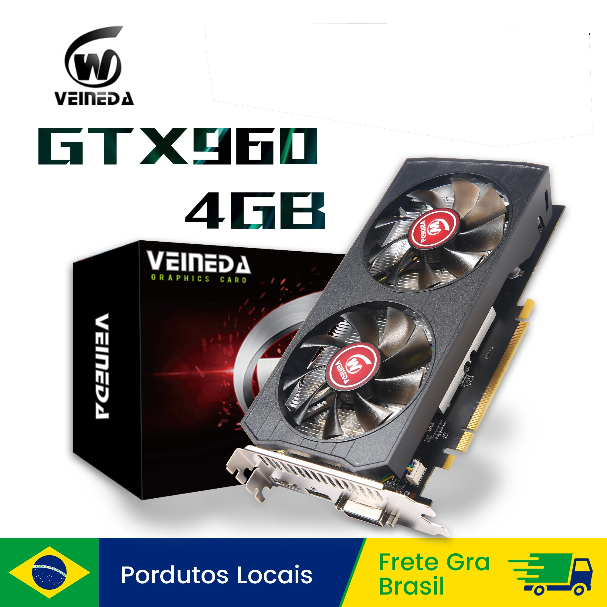 Placa de vídeo veineda gtx 960 4gb 128bit gddr5 placa de vídeo placas gráficas placa grafica gtx960 cartão de exibição