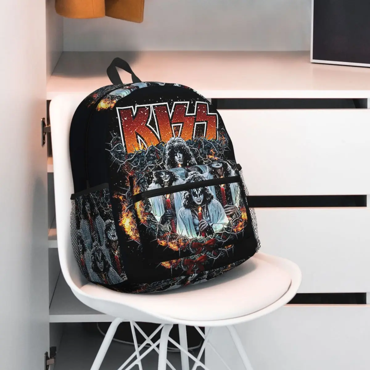 Kiss Rock Metal Band 6 Backpack Student BookBag Kids School Bag Computer Shoulder Bags for Men Women