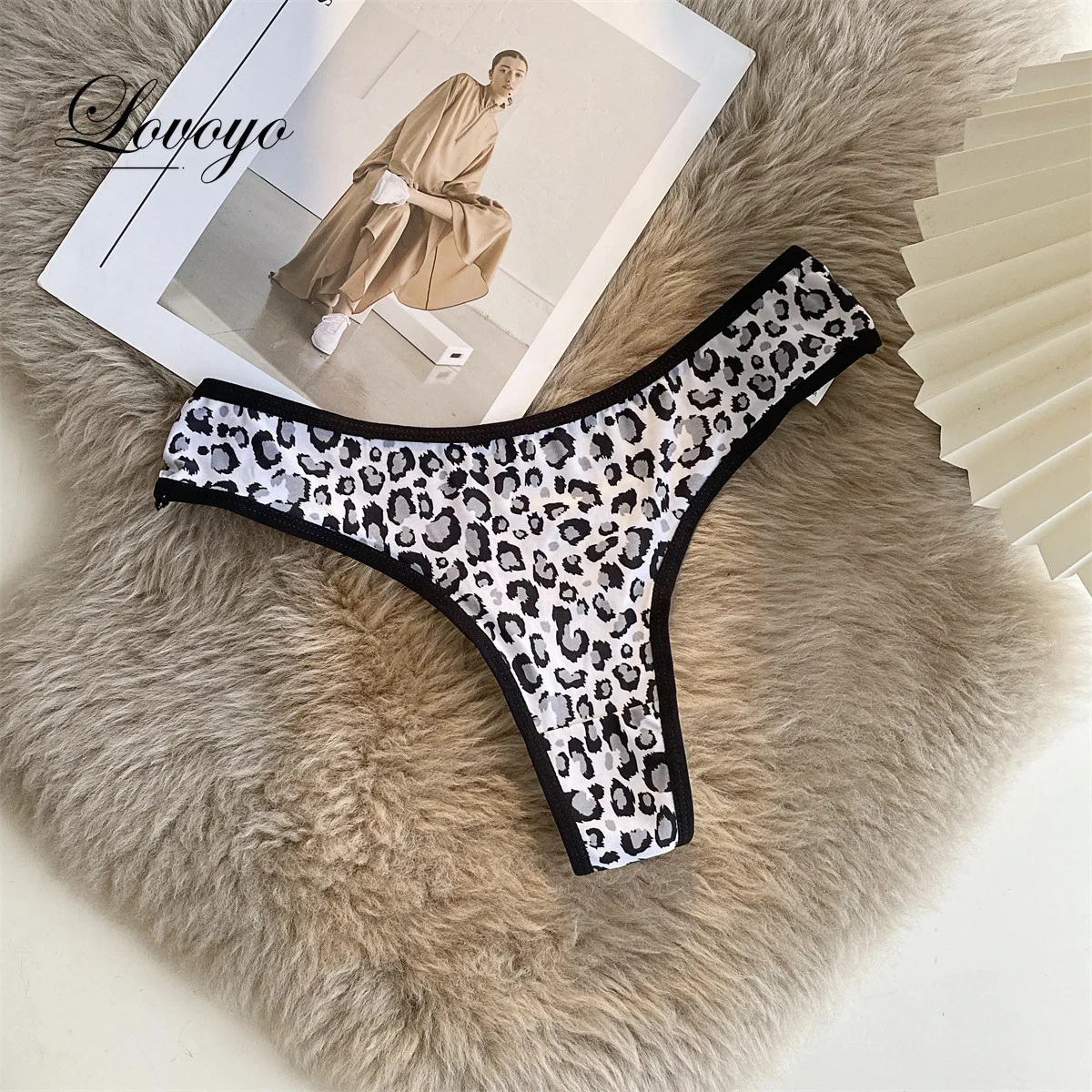 New Leopard Zebra Print Sexy Thong Panties for Women Seamless Ice Silk G-string Underwear Ladies Tangas Cotton Crotch