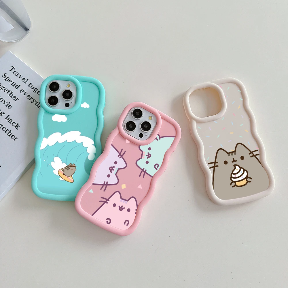 Funny Pusheens Cat Phone Case For Samsung A03 A04 A05S A10S A11 A12 A20S A21S A13 A14 A55 A54 A34 A53 A30 A32 A33 A73 5G Cover