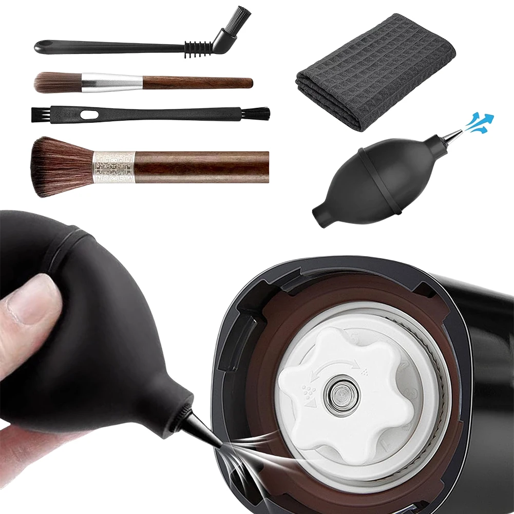 

6-компонентный набор щеток для чистки портафильтра для кофе, набор щеток для чистки кофемолки, аксессуары для кофемолки для эспрессо