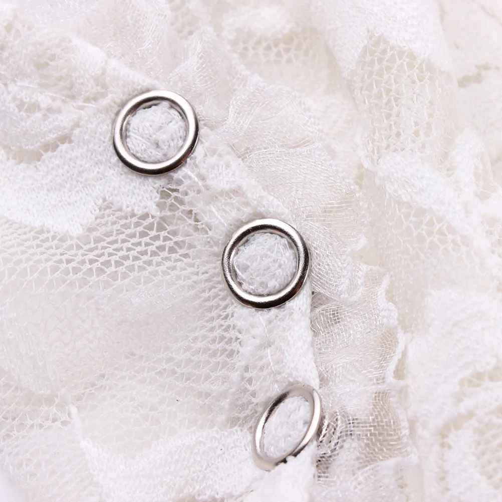 

Newborn Baby Jumpsuit Lace Bodysuit Hollow Out Pattern Soft Breathable Comfortable Photo Outfits Headband White