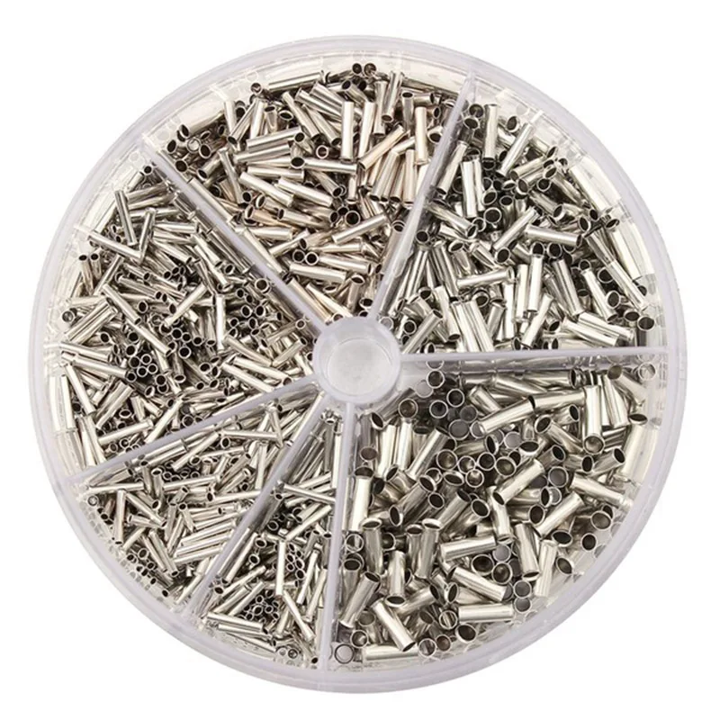 1900pcs 0.5-2.5mm2 Insulated Copper Crimp Wire Connector Cord End Terminal Kit Set-ABFB